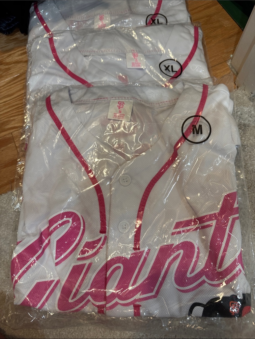 Giants Hello Kitty 2025 White & Pink Baseball Jersey